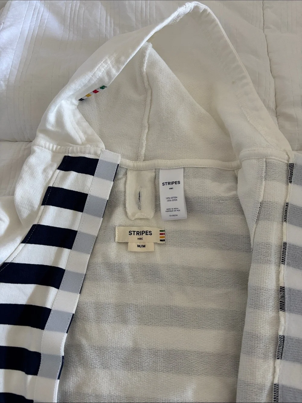 HBC Stripes Dog Hoodie - NWT